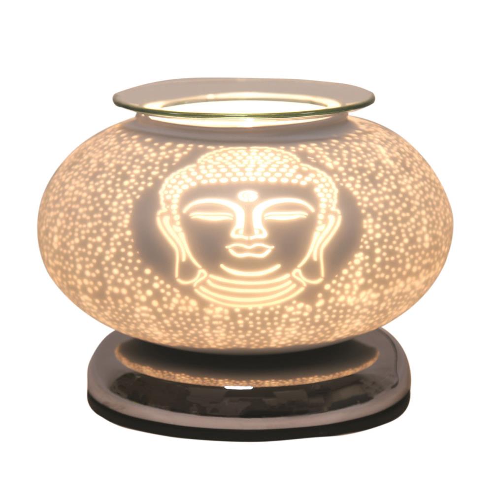 Aroma Buddha Ellipse White Satin Electric Wax Melt Warmer £19.52